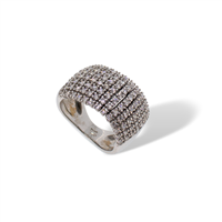 Anello fantasia da donna in oro bianco 18 kt con diamanti naturali – 12.60 g, 1.18 ct – Idee Preziose dal 1987 - IP.AK18B/72D